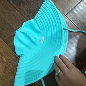 Ruffle Butts Aqua Sun Hat